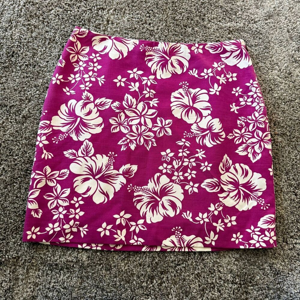 Michael Kors Skirt 8‎ Italy Silk Tropical Hawaii Aloha Travel Resort